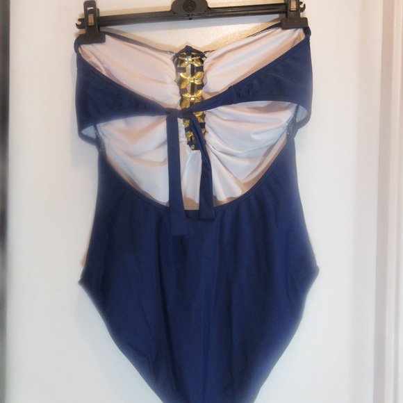 Venus bandeau-style one-piece Blue Size 16 - Picture 3 of 9